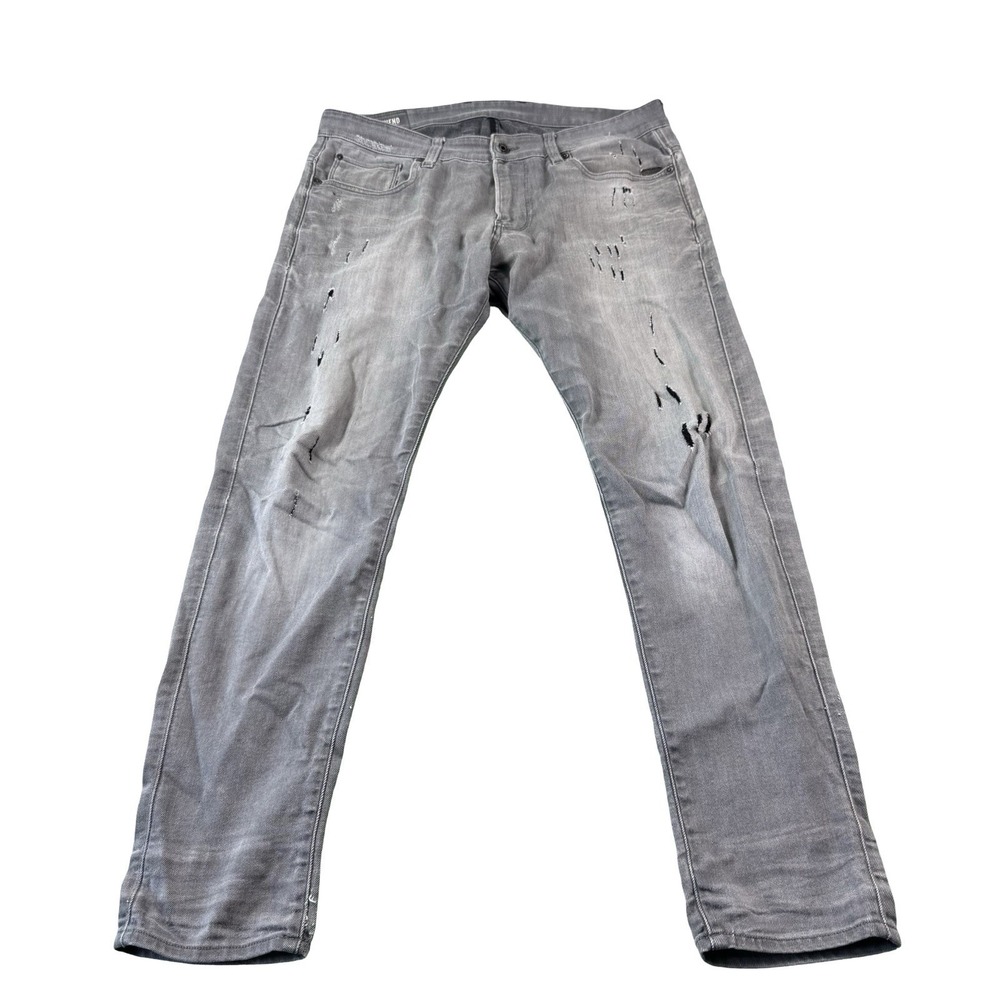 G-Star Raw Revend Super Slim Distressed Stretch Denim Mens Jeans Gray 33x30
